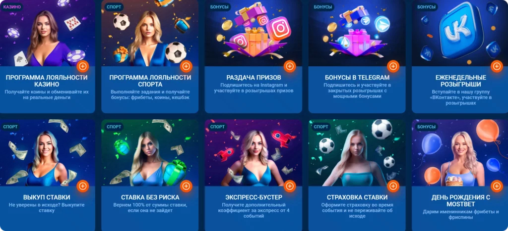 Бонусы и акции казино